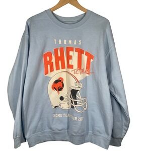 Thomas Rhett Home Team Tour 2023 Sweatshirt Mens Large Light Blue Crewneck
